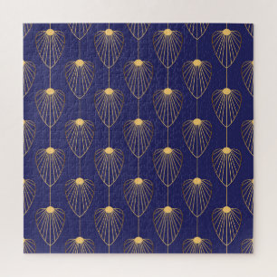 Art Deco gouden bloemen: elegant. Legpuzzel