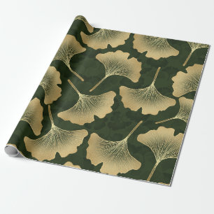 Art Deco Gouden Botanisch Patroon Cadeaupapier