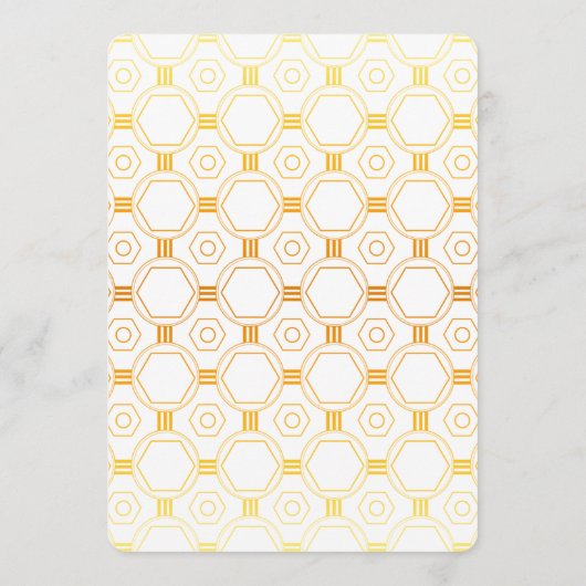 Art Deco Gouden Bruiloft Menu Kaarten (Achterkant)