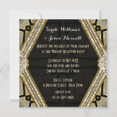 Art Deco Gouden Diamanten Trouwring Kaart (Achterkant)