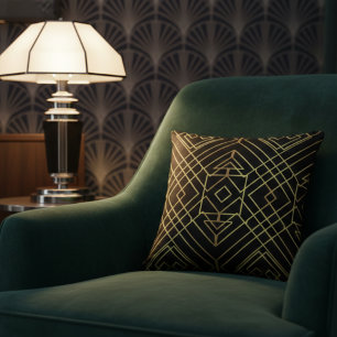 Art deco gouden elegante design gooien kussen