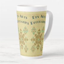 Art deco gouden en blauwgroen Franse kunst