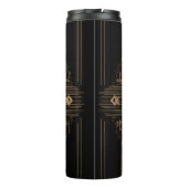Art Deco gouden frame met aangepaste naam en initi Thermosbeker (Achterkant)