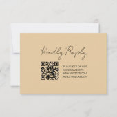 Art Deco Gouden Frame QR Code Huwelijksreactiekaar RSVP Kaartje (Voorkant)