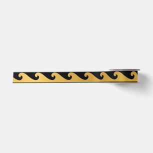 Art Deco Gouden Golven Satijnen Lint