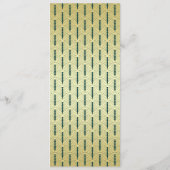 Art Deco Gouden Groene Orde van Ceremonie Entourag Programmakaart (Achterkant)