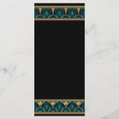 Art Deco Gouden Lijst Trouwmenu uit het verleden Menu (Achterkant)