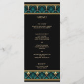 Art Deco Gouden Lijst Trouwmenu uit het verleden Menu (Voorkant)