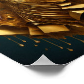 Art Deco gouden meisje Poster (Hoek)