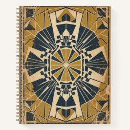 Art Deco Gouden Octagon Geometrisch Dagboek Notitieboek