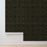 Art Deco gouden overlappende cirkels op zwart Behang<br><div class="desc">Dit zijn elegante art deco gouden overlappende cirkels op een zwarte achtergrond. Het is geweldig uitziend behang voor iedereen die houdt van retro geometrische  design</div>