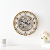 Art Deco Gouden Paard Grote Klok (Huis)