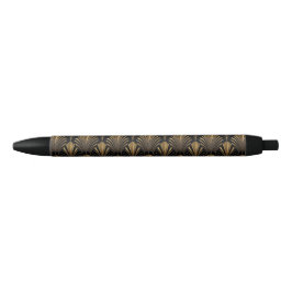 Art Deco Gouden Patroon — Elegante Vintage Geometr Zwarte Inkt Pen