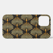 Art deco gouden pauwenpatroon Case-Mate iPhone case (Achterkant (horizontaal))