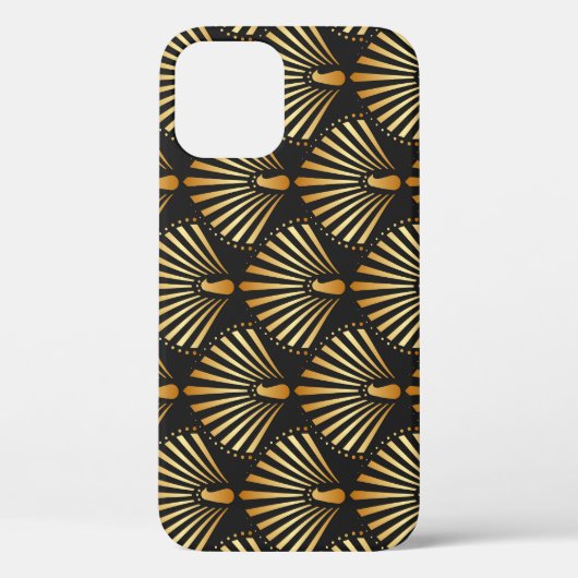 Art deco gouden pauwenpatroon Case-Mate iPhone case (Achterkant)