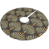 Art deco gouden pauwenpatroon kerstboom rok (Gekanteld)