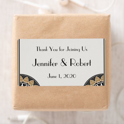 Art Deco Gouden Posh Waterfles Label (Insitu)