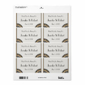 Art Deco Gouden Posh Waterfles Label (Full Sheet)