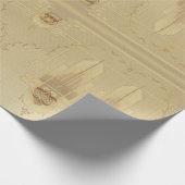 Art deco gouden roze abstracte textielkunst cadeaupapier (Hoek)