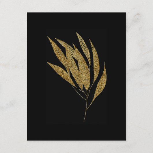 Art Deco Gouden Rozen Zwarte Strepen Trouwen Informatiekaartje (Achterkant)