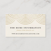 Art Deco Gouden Slingerlichtjes Website Bijgevoegd Informatiekaartje (Voorkant)