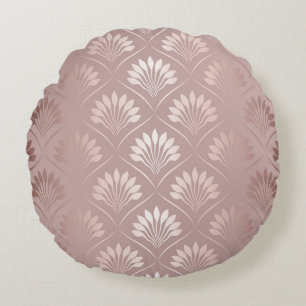 Art Deco: Gouden traliewerk Elegantie. Rond Kussen