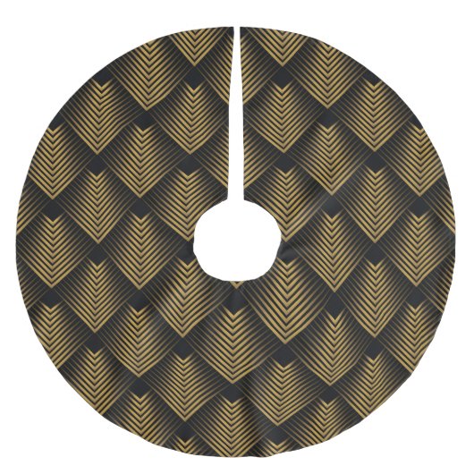 Art Deco: Gouden vierkanten, hoekbehang. Kerstboom Rok (Voorkant)