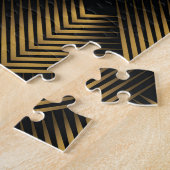 Art Deco: Gouden vierkanten, hoekbehang. Legpuzzel (Zijkant)