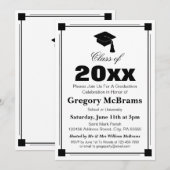 Art Deco Graduation Party Kaart (Voorkant / Achterkant)