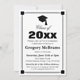 Art Deco Graduation Party Kaart