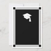 Art Deco Graduation Party Kaart (Achterkant)