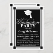 Art Deco Graduation Party Kaart (Voorkant / Achterkant)