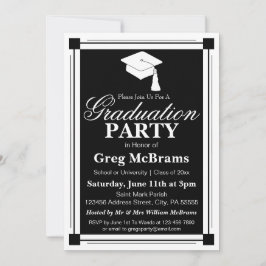 Art Deco Graduation Party Kaart