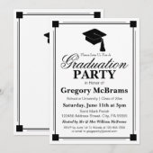 Art Deco Graduation Party Kaart (Voorkant / Achterkant)