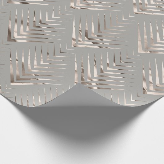 Art Deco Gray Beige Elegant Minimal Geometry Cadeaupapier (Hoek)