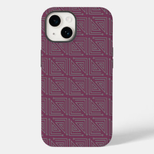 Art Deco Gray Mazes Case-Mate iPhone 14 Hoesje