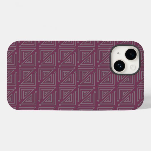 Art Deco Gray Mazes Case-Mate iPhone Case (Achterkant (horizontaal))