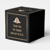 Art Deco Great Gatsby Bedankt voor je huwelijk Bedankdoosjes (Achterkant)