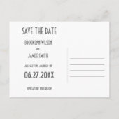 Art Deco Great Gatsby Black Gold Save the Date Aankondigingskaart (Achterkant)