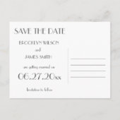 Art Deco Great Gatsby Black slaat het Briefkaart D (Achterkant)