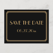 Art Deco Great Gatsby Black slaat het Briefkaart D (Voorkant)