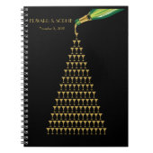 Art Deco Great Gatsby champagne Weddenschap Notitieboek (Voorkant)