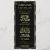 Art Deco Great Gatsby Custom Program Programmakaart (Achterkant)