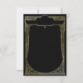 Art Deco Great Gatsby jaren 20 RSVP (Achterkant)