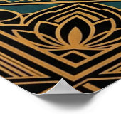 Art Deco Great Gatsby Koppel Stads Silhouet Poster (Hoek)