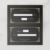 Art Deco Great Gatsby Nummer Plaatskarten Plaatskaartje (Buitenkant ongevouwen)