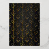 Art Deco Great Gatsby Party Folie Uitnodiging (Achterkant)