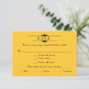 Art Deco Great Gatsby Reply Kaart