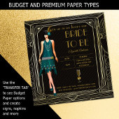 Art Deco Great Gatsby Roaring 20s Vrijgezellenfees Kaart