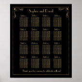  Art Deco Great Gatsby Seating Chart 16 Poster (Voorkant)